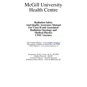 Varian Clinac 6EX 21EX Novalis Radiation Safety QA Operating Procedures Manual PDF Download
