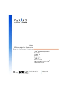 Varian Clinac Low Energy C-Series Preventive Maintenance PMI Procedure Manual PDF Download