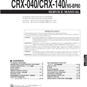 Yamaha CRX-040 / CRX-140 / NS-BP80 CD Receiver Service Manual