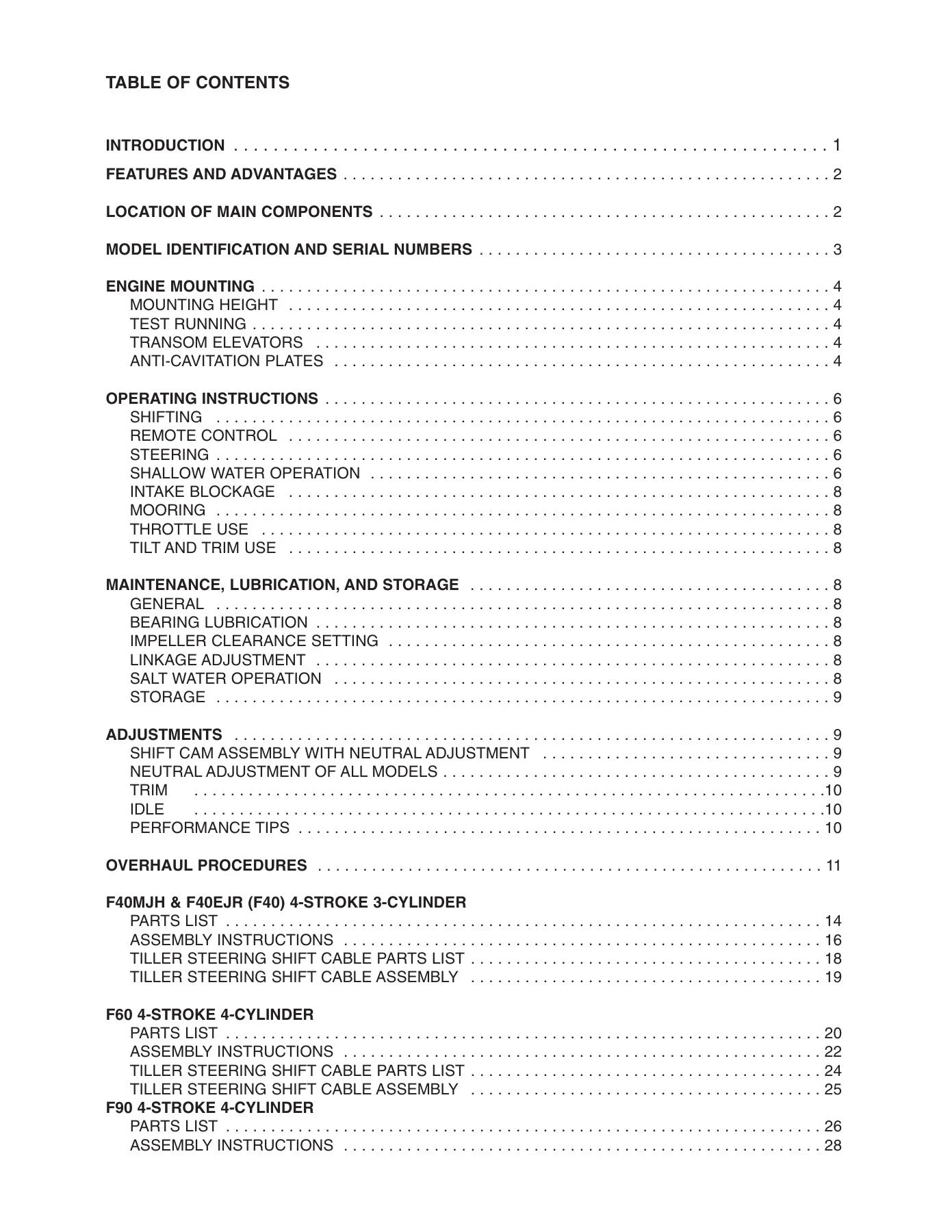 Yamaha Four-Stroke Jet Drive Operation and Service Manual PDF Download - Image 2
