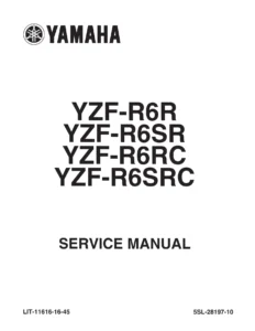 Yamaha YZF-R6 2003 Workshop Service Manual PDF Download