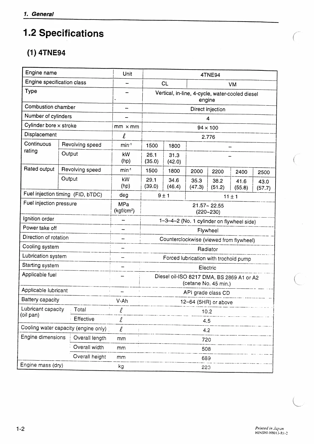 Yanmar 4TNE94-98-106(T) Industrial Diesel Engine Service Manual PDF Download - Image 3