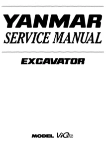 Yanmar ViO75 Crawler Excavator Service Repair Manual PDF Download