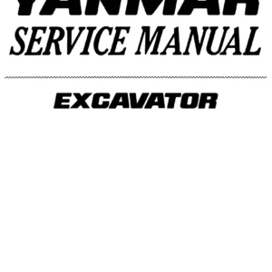 Yanmar ViO75 Crawler Excavator Service Repair Manual PDF Download
