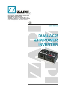 ZAPI DualAC2 / DualAC2&HP / Power Inverter Programming & Diagnostic User Manual - PDF