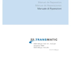 ZF WSK 400 WSK 440 16 S Repair Manual PDF Download