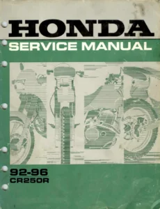 1992–1996 Honda CR250R Motocross Complete Workshop Repair Manual PDF