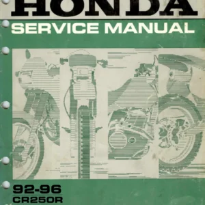 1992–1996 Honda CR250R Motocross Complete Workshop Repair Manual PDF