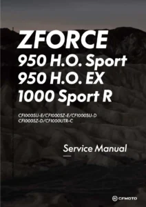 CFMOTO ZFORCE 950 H.O. Sport, 950 H.O. EX & 1000 Sport R Workshop Repair Manual – PDF