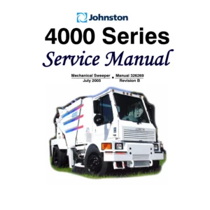 Johnston 4000 Series Mechanical Sweeper Operation, Service & Overhaul Manual PDF