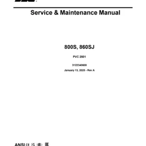 JLG 800S & 860SJ Boom Lift Complete Service and Maintenance Manual – 840-Page PDF