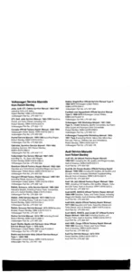 1961-1965 Volkswagen 1200 Types 11, 14, 15 Workshop Manual