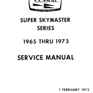 1965-1973 Cessna 337 & T337 Series Super Skymaster Service Manual