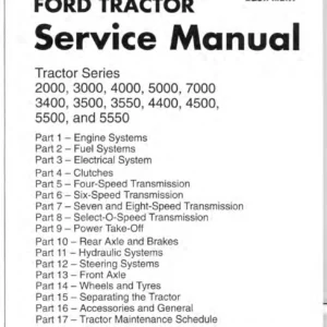 1965-1975 Ford 2000 3000 4000 5000 7000 & Industrial Tractor Service Manual