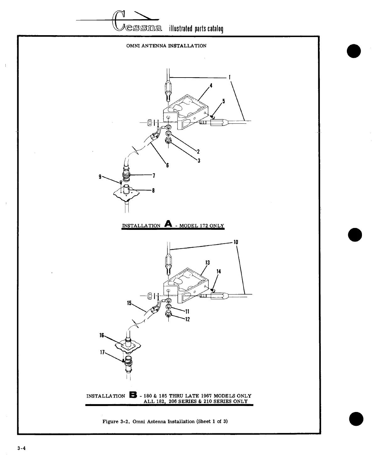 1967-1968 Cessna Single-Engine Aircraft Electronic Installations and Service/Parts Manual - Image 2