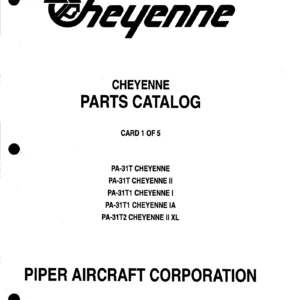 1974-1984 Piper Cheyenne PA-31T PA-31T1 PA-31T2 Parts Catalog (Card 1)