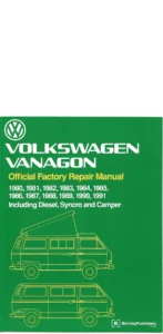 1980-1991 Volkswagen Vanagon Official Factory Repair Manual - Diesel, Syncro & Camper