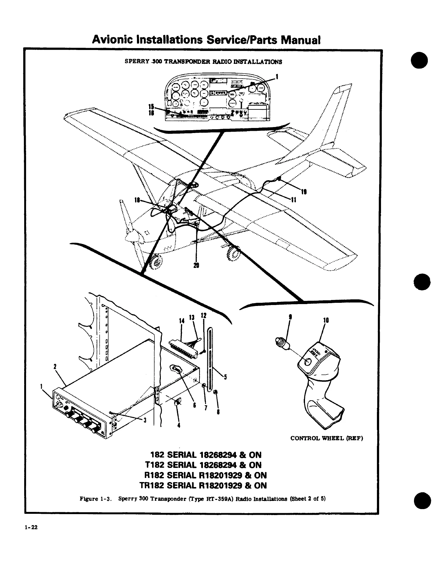 1983-1985 Cessna 182 R182 185 U206 207 210 Avionics Service Parts Manual - Image 3