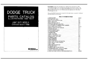 1990-1993 Dodge Light Duty Trucks Chassis Body Trim Parts Catalog PDF