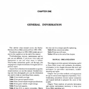 1991-1998 Harley Davidson Dyna Glide Service Manual - FXD FXDWG FXDL FXDB