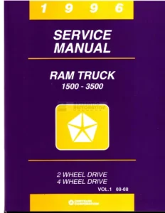 1996 Dodge Ram 1500-3500 Truck Service Manual Volumes 1 and 2