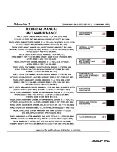 1996 HMMWV M998 Series Unit Maintenance Manual Volume 2 (TM 9-2320-280-20-2)