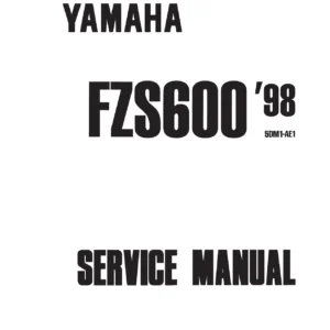 1998 Yamaha FZS600 Service Repair Manual 5DM1 AE1 - PDF Download