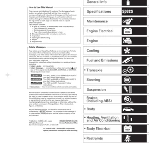 1999-2004 Honda Odyssey Service Repair Manual - Complete Factory Workshop Guide PDF