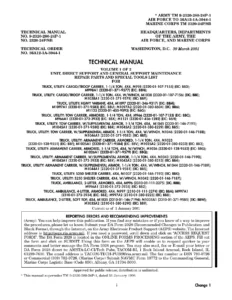 2001 HMMWV M998 Series Repair Parts & Special Tools Manual Volume 1 - TM 9-2320-280-24P-1