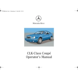 2002 Mercedes-Benz CLK 320 Coupe Operator's Manual USA Edition PDF