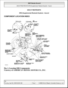 2003-2007 Honda Accord Complete Workshop Service Repair Manual PDF