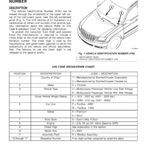 2004 Chrysler Pacifica Service Manual - FWD & AWD Repair Guide
