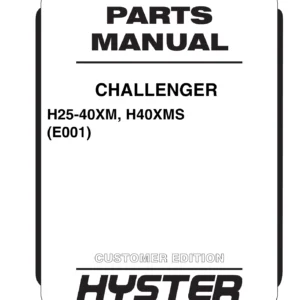 2004 Hyster Challenger H25-40XM H40XMS Parts Manual PDF Download