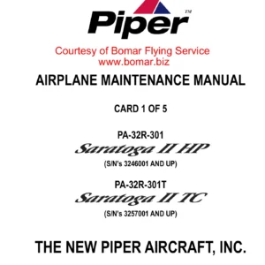 2004 Piper Saratoga PA-32R-301 301T Aircraft Maintenance Manual