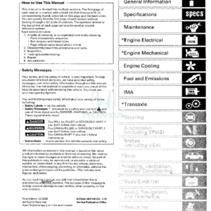 2006-2009 Honda Civic Hybrid Service Repair Manual - 2 Volume PDF