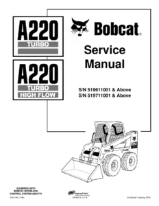 2006 Bobcat A220 Turbo & High Flow Service Manual 6901245 PDF