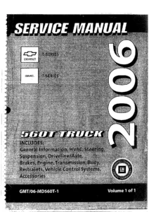 2006 Chevrolet GMC 3500 HD Truck 7.8L Engine Controls Service Manual