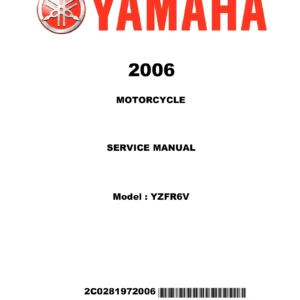 2006 Yamaha YZFR6V Service Manual - YZF-R6 Repair & Workshop Manual PDF