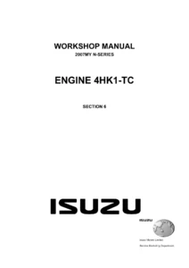 2007 Isuzu N-Series 4HK1-TC Diesel Engine Workshop Manual PDF - LG4HK-WE-0761