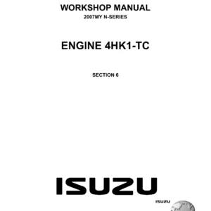 2007 Isuzu N-Series 4HK1-TC Diesel Engine Workshop Manual PDF - LG4HK-WE-0761