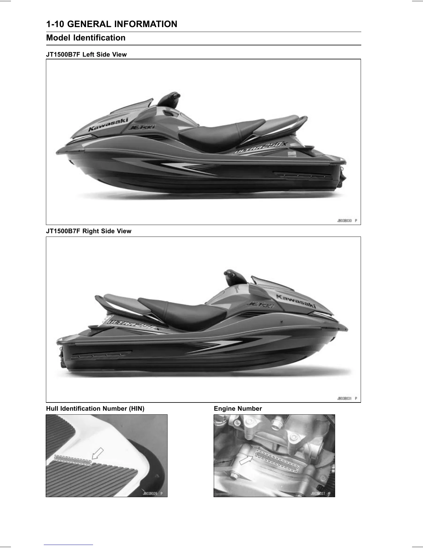 2007 Kawasaki Ultra 250X JT1500B Jet Ski Factory Service Manual - Image 2
