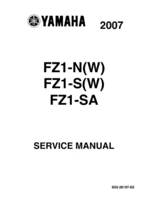 2007 Yamaha FZ1-N FZ1-S FZ1-SA Service Manual - 5D0-28197-E0