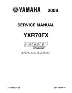 2008 Yamaha Rhino YXR70FX Service Manual - LIT-11616-21-58