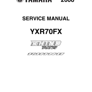 2008 Yamaha Rhino YXR70FX Service Manual - LIT-11616-21-58