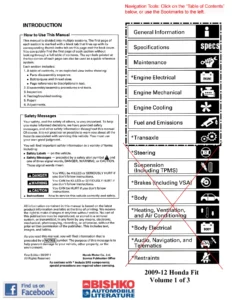 2009-2012 Honda Fit Service Manual - Complete Workshop Repair Guide