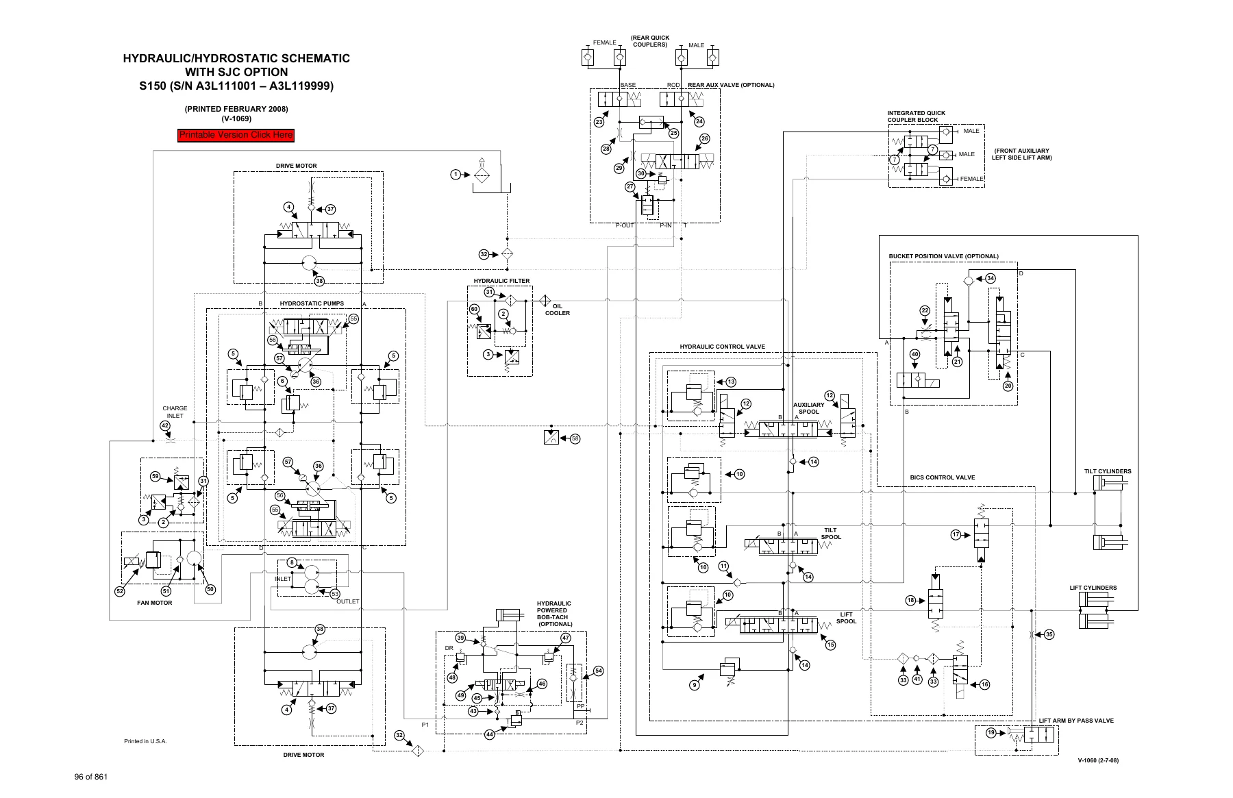 2009 Bobcat S150 Skid-Steer Loader Service Repair Manual SN A3L111001-A3L119999 - Image 2