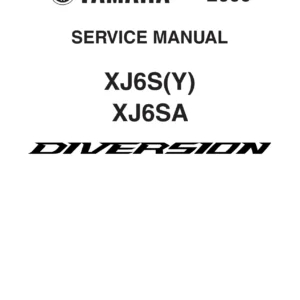 2009 Yamaha XJ6S XJ6SA XJ6SY Diversion Service Manual