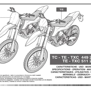 2011 Husqvarna TC TE TXC 449 511 Owner's Manual & Service Guide