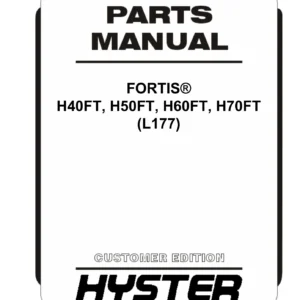 2011 Hyster Fortis H40FT H50FT H60FT H70FT (L177) Parts Manual PDF