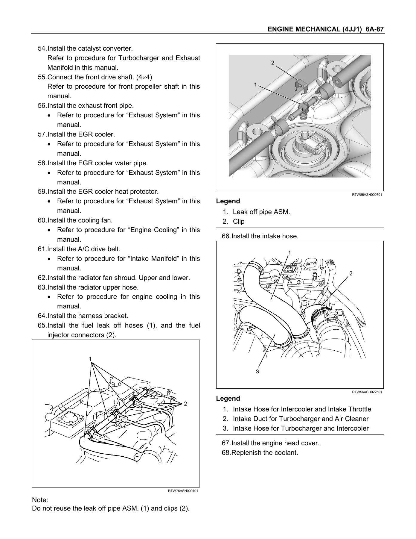 2011 Isuzu UC Series 4JJ1 Diesel Engine Workshop Manual - Section 6 - Image 3